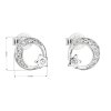 201186 1 stribrne nausnice pecka se zirkonem v bile barve 11031