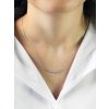 16609 2 stribrny nahrdelnik jedna prohnuta rada krystalu swarovski crystal stribro 925 1000