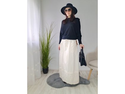 Plátěná sukně Tara / Smetanová