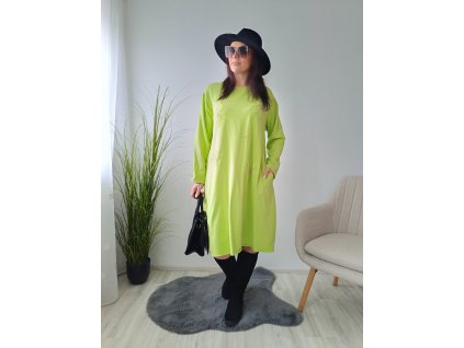 Šaty s kvítky / Limetka