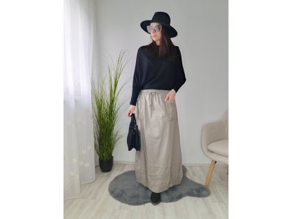 Plátěná sukně Tara / Mocca