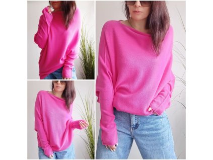 Asymetrický svetr / Růžový