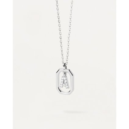 Stříbrný náhrdelník s písmenem A  PDPAOLA