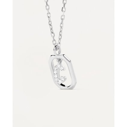 Stříbrný náhrdelník s písmenem C  PDPAOLA