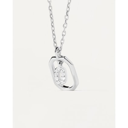 Stříbrný náhrdelník s písmenem O  PDPAOLA