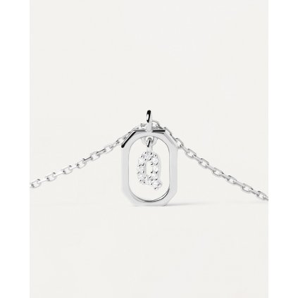 Stříbrný náhrdelník s písmenem Q  PDPAOLA