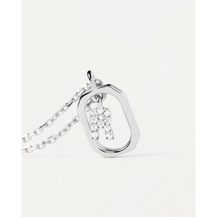 Stříbrný náhrdelník s písmenem R  PDPAOLA