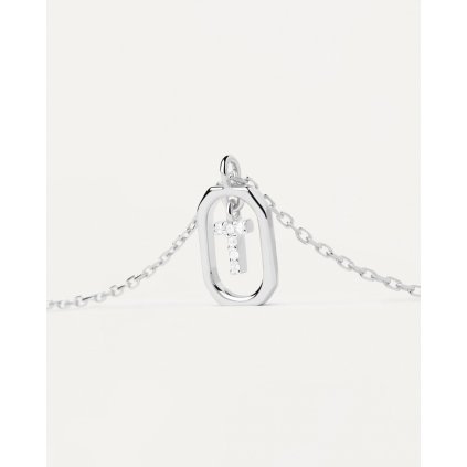 Stříbrný náhrdelník s písmenem T  PDPAOLA
