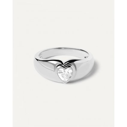 Prsten Bright Heart Silver (Vyber velikost 18)