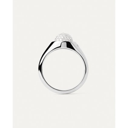 Stříbrný prsten PAVÉ MOON  PDPAOLA_ICONS