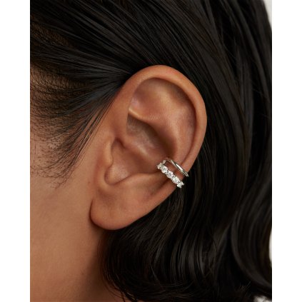 9156 3 nausnice alexia ear cuff silver
