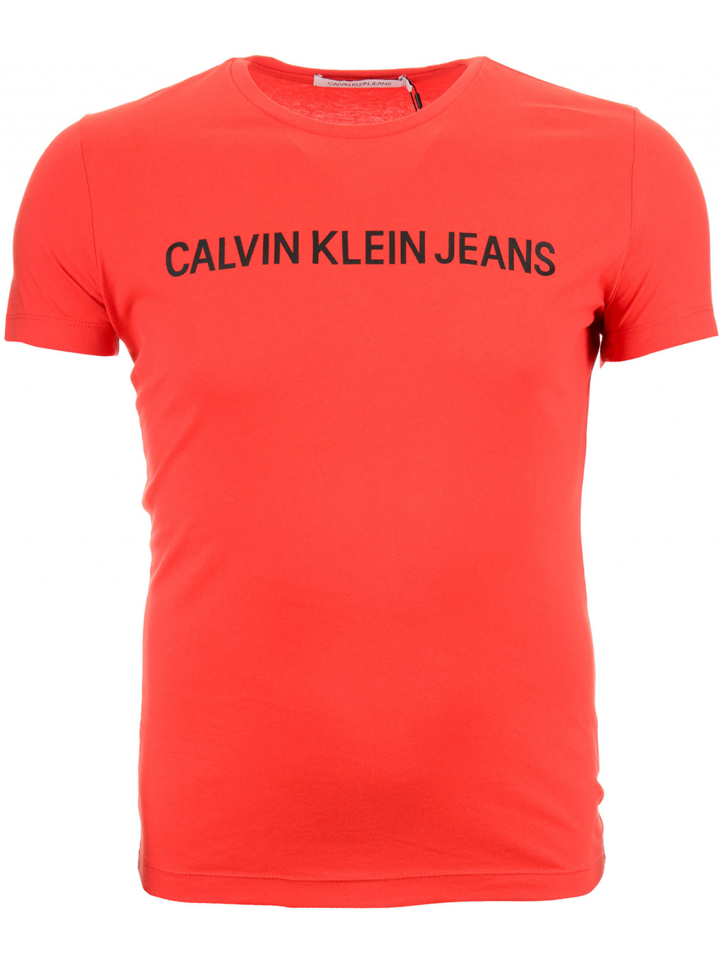 Pánské červené tričko s nápisem Calvin Klein Jeans - Fashion Shack