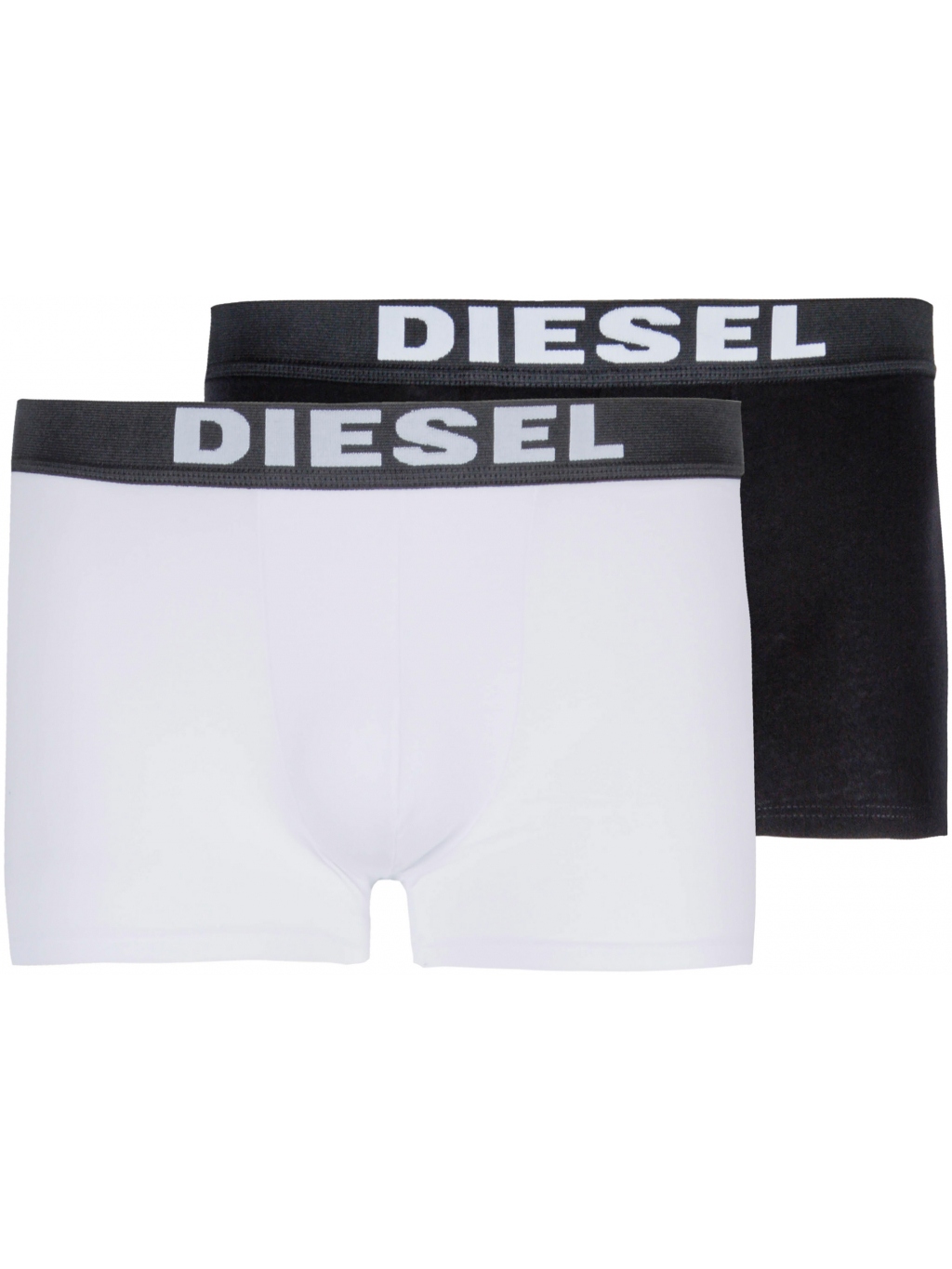 Pánské černé a bílé boxerky Diesel - set 2 ks - Fashion Shack