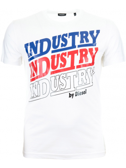 Pánské bílé tričko Diesel Industry