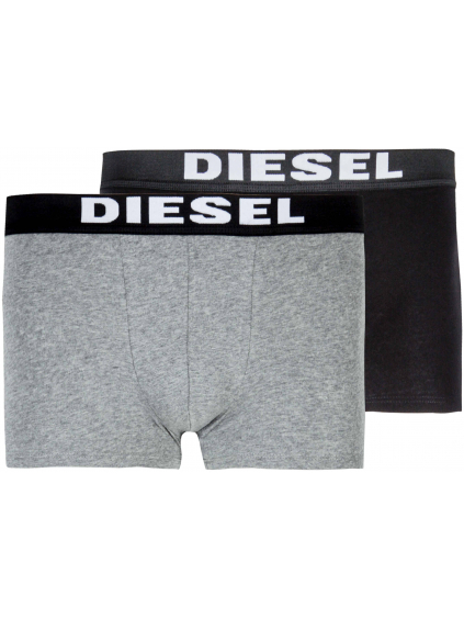 Pánské černé a šedé boxerky Diesel - set 2 ks