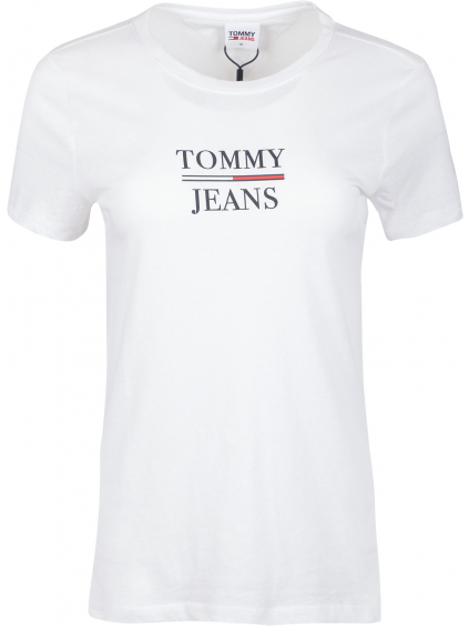 Bílé skinny tričko Tommy Jeans