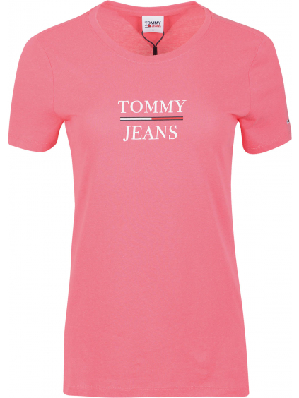 Růžové skinny tričko Tommy Jeans