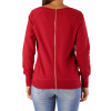 Červená mikina se zipem na zádech Met