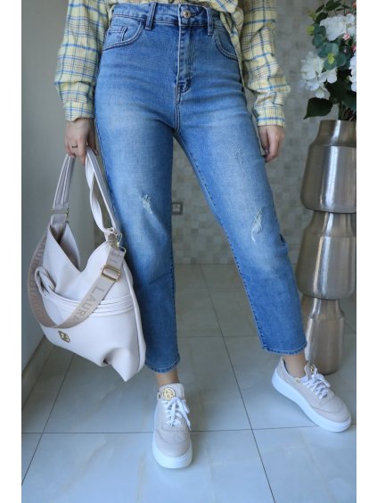 Slim rifle s jemným trháním od vel. S-XL