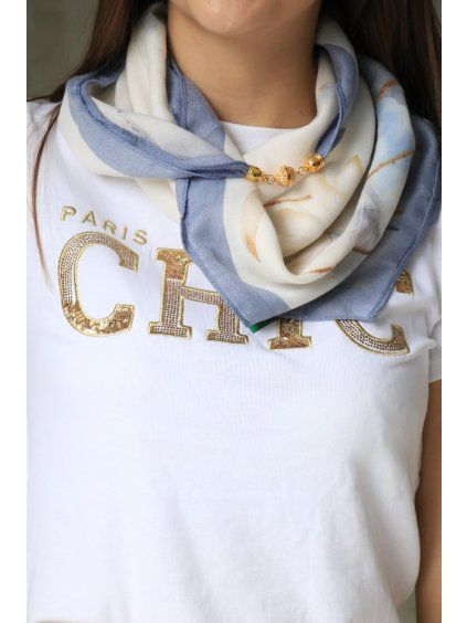 Modrobílý šáteček na magnet