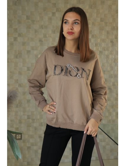 Béžová halenka s vystouplými kamínky