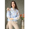 Modrá košile s květy vel. UNI