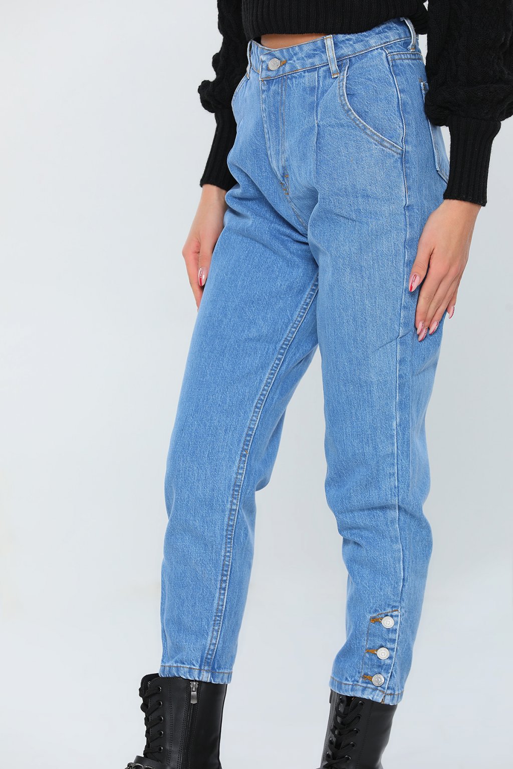 Modré dámské džíny | FASHIONSUGAR e-shop
