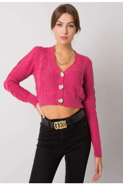Růžový dámský svetr