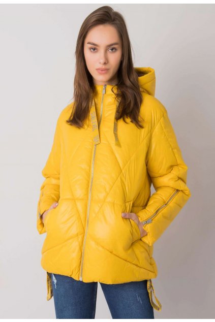 Žlutá dámská zimní bunda