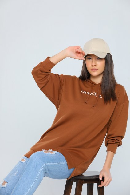 camel oysho kapusonlu oversize kadin s 33b7