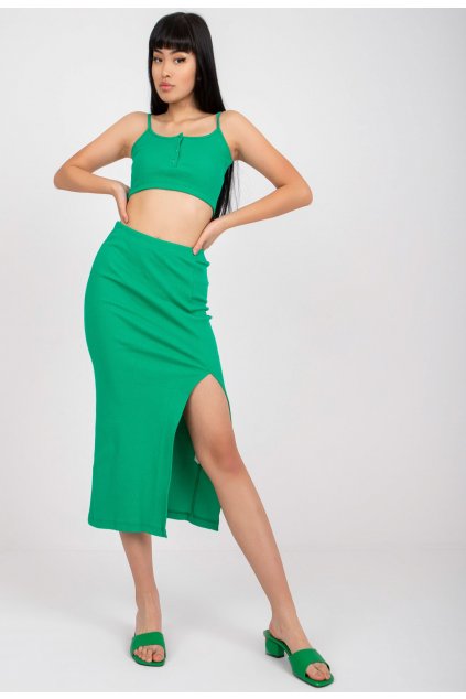 Zelená dámská pouzdrová sukně