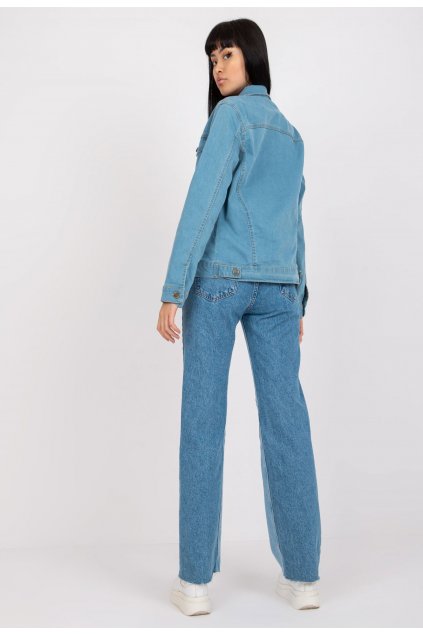 Modrá dámská džínová bunda