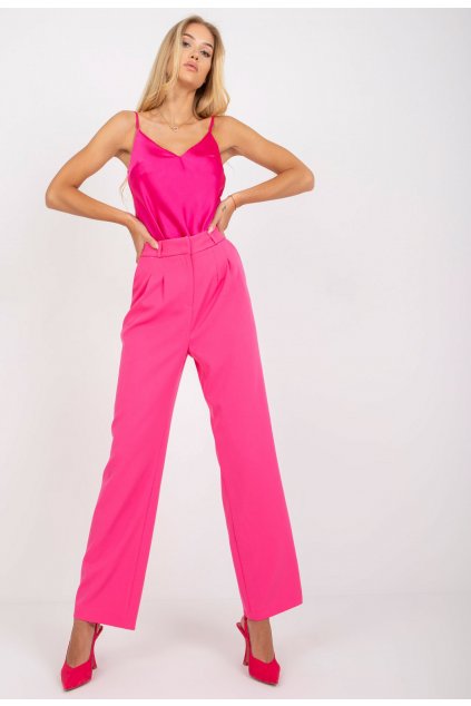 Růžové dámské kalhoty