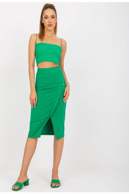 Zelená dámská pouzdrová sukně