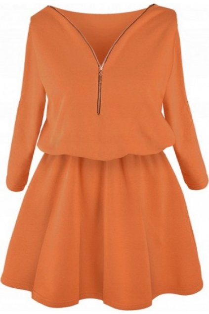 Oranžové dámské šaty