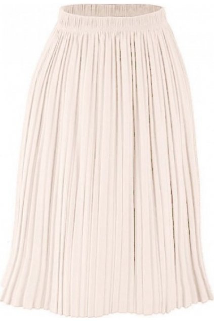Béžová dámská plisovaná sukně