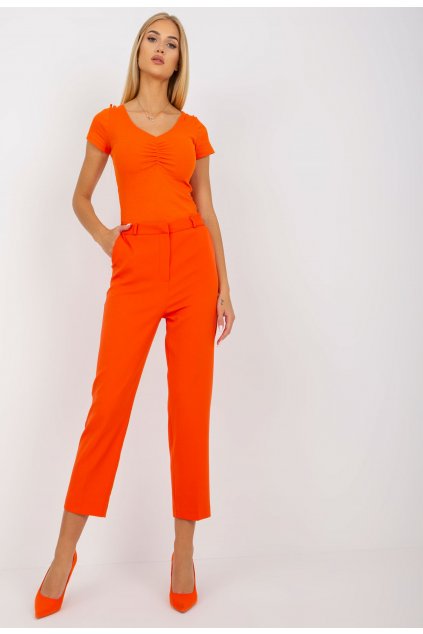 Oranžové dámské kalhoty