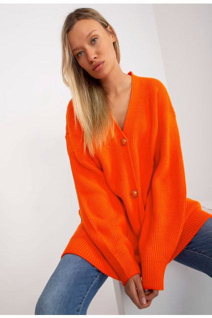Oranžový dámský svetr