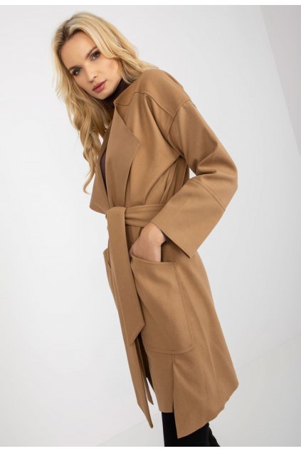Béžový dámský kabát