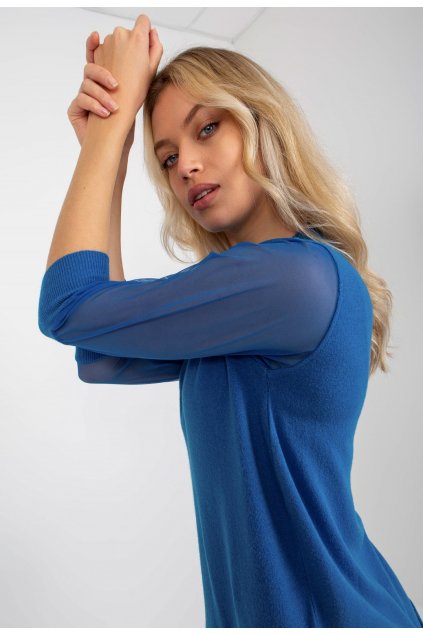 Modrý dámský svetr