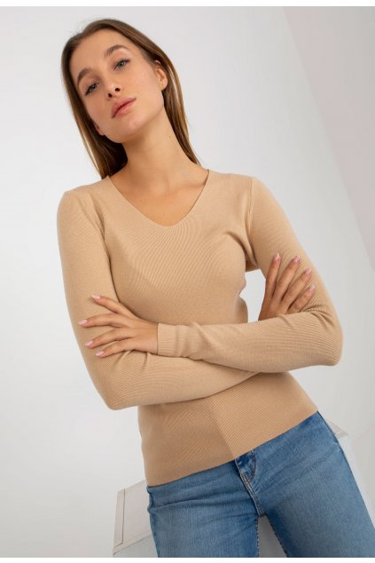 Béžový dámský svetr