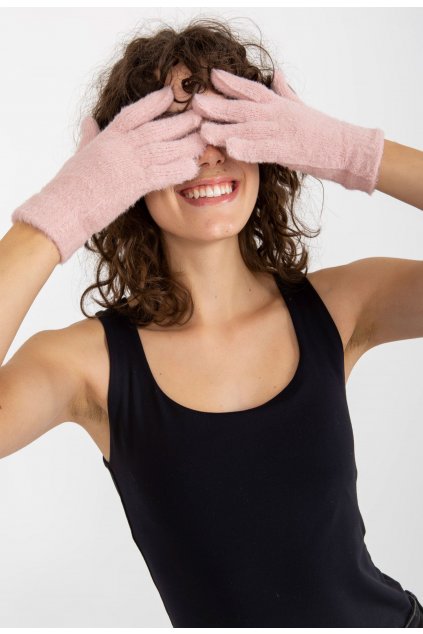 Růžové dámské rukavice
