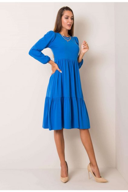Modré dámské šaty