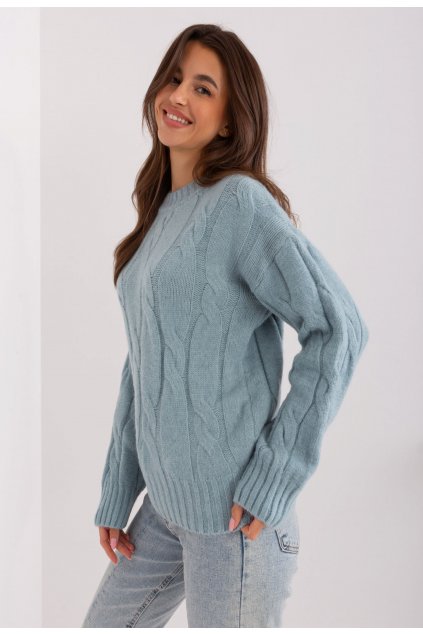 Tyrkysový dámský svetr