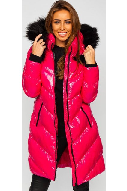 Růžová dámská zimní bunda
