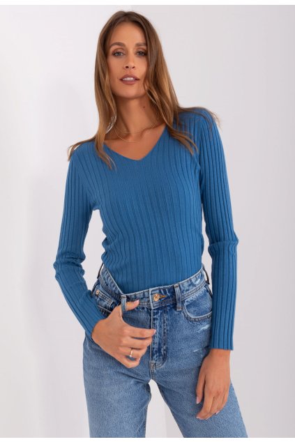Modrý dámský svetr