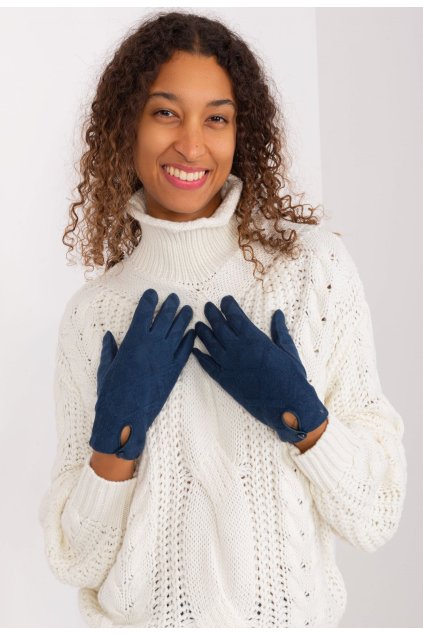 Modré dámské rukavice