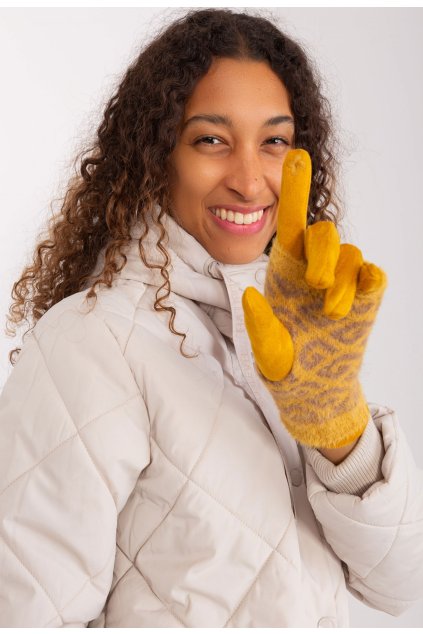 Žluté dámské rukavice
