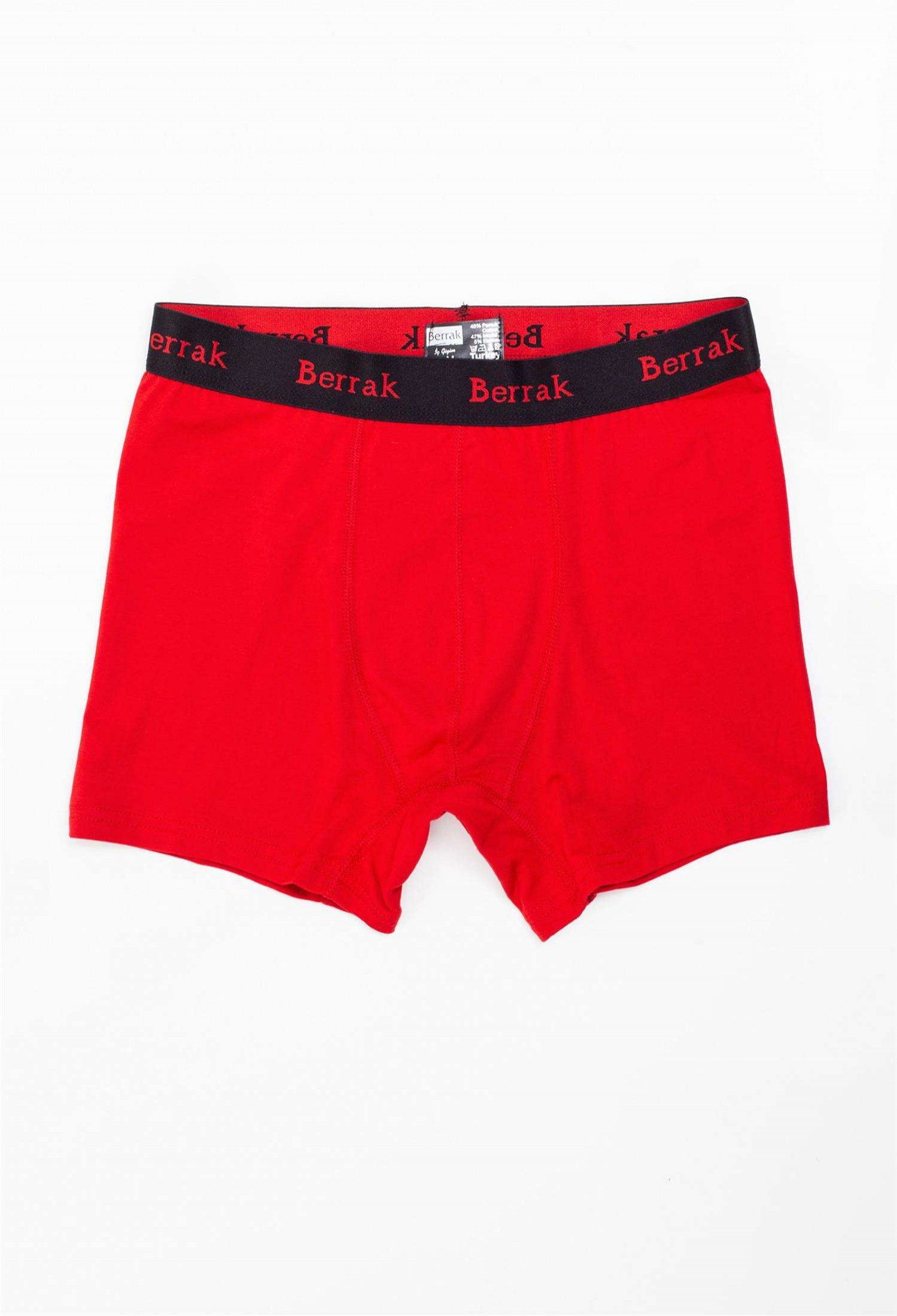 BERRAK Červené pánské boxerky Velikost: L, Barva: červená