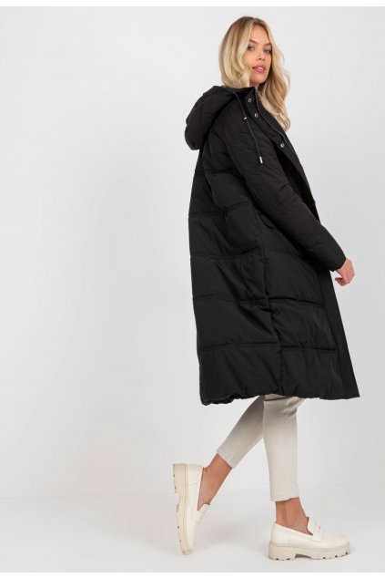 Fekete női téli dzseki